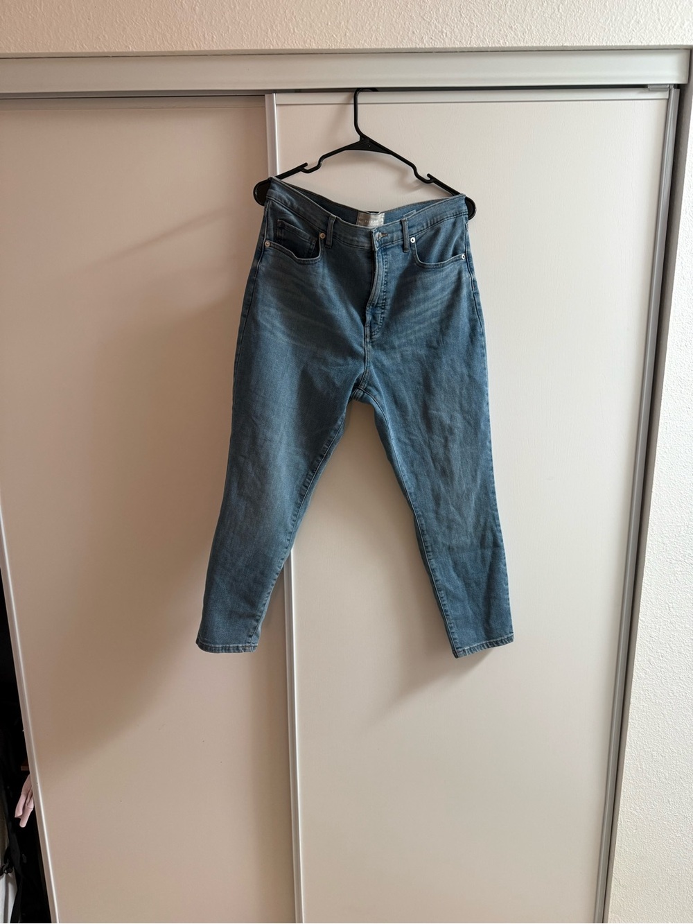 Everlane High-Rise Skinny Jeans in Blue Wash, Size 32 Ankle